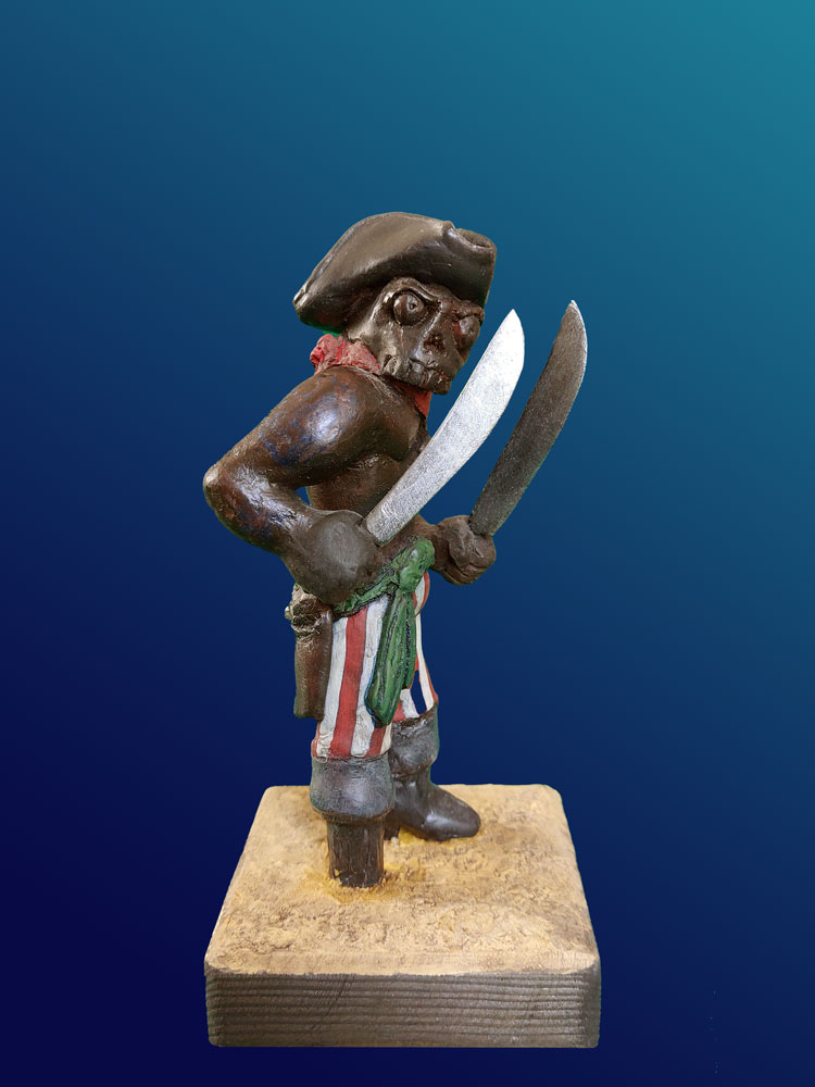 pirata con doppia sciabola del XVIII secolo