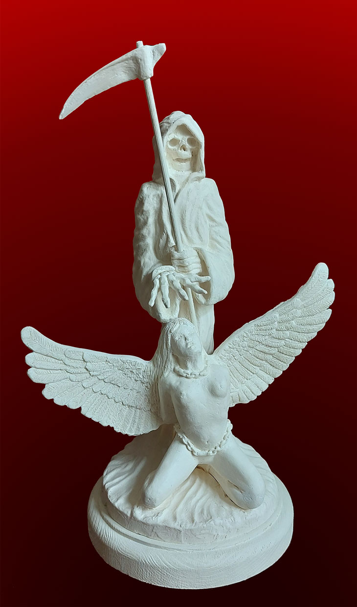 angelo catturato dalla morte bianco