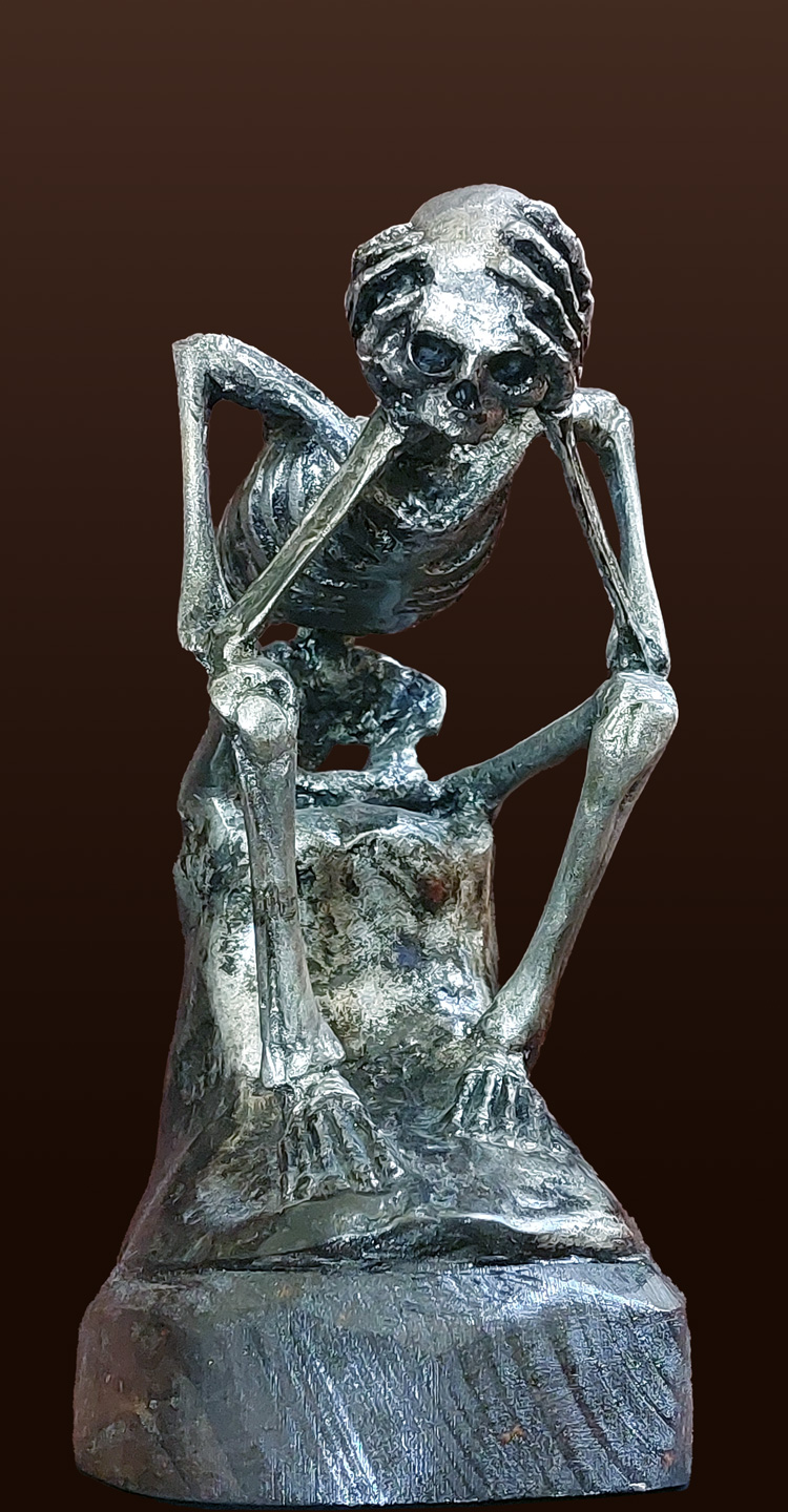 scheletro colato in resina silver